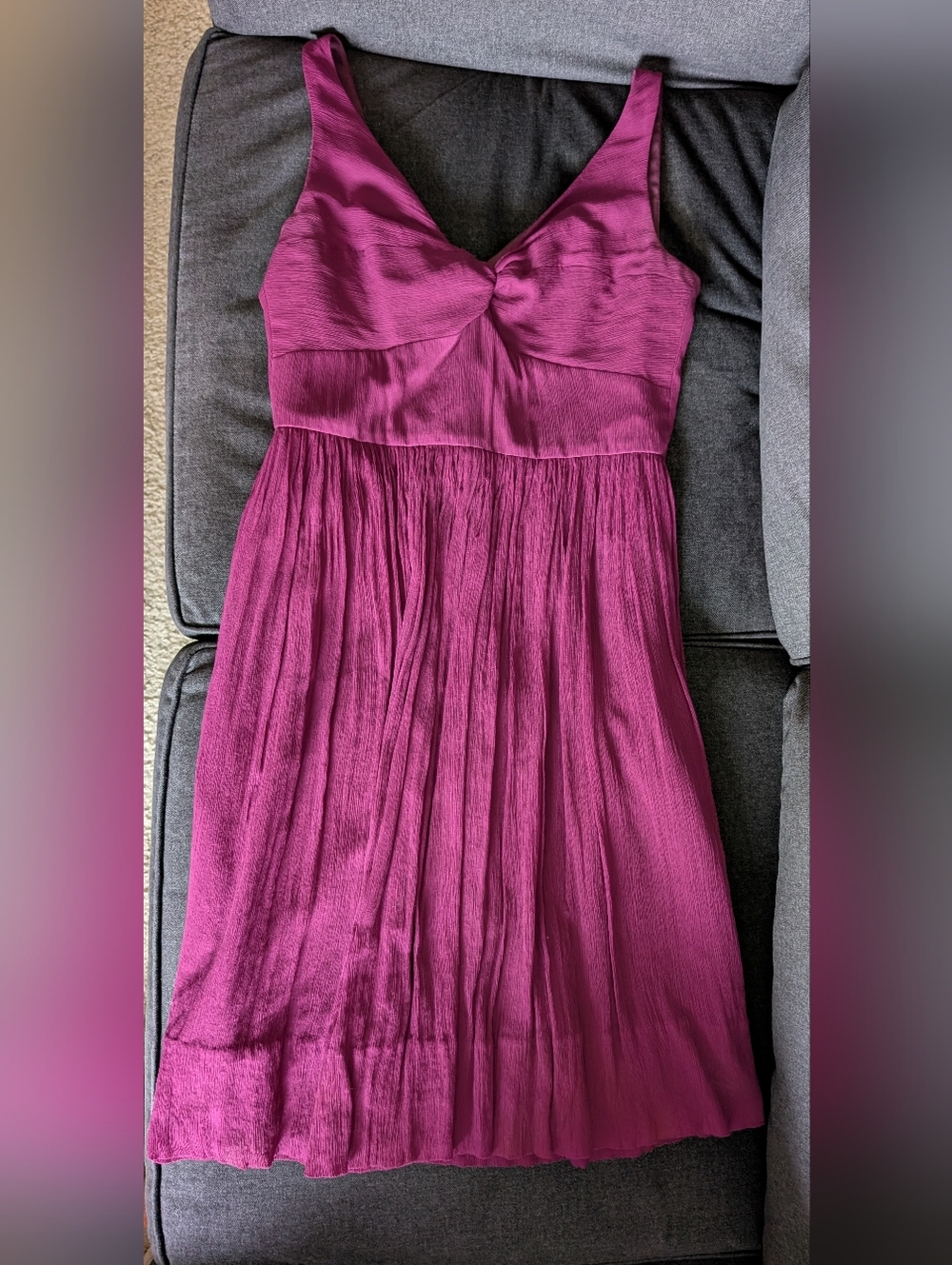 J.Crew Chiffon Bridesmaid Formal Dress Size 6 Berry Purple
